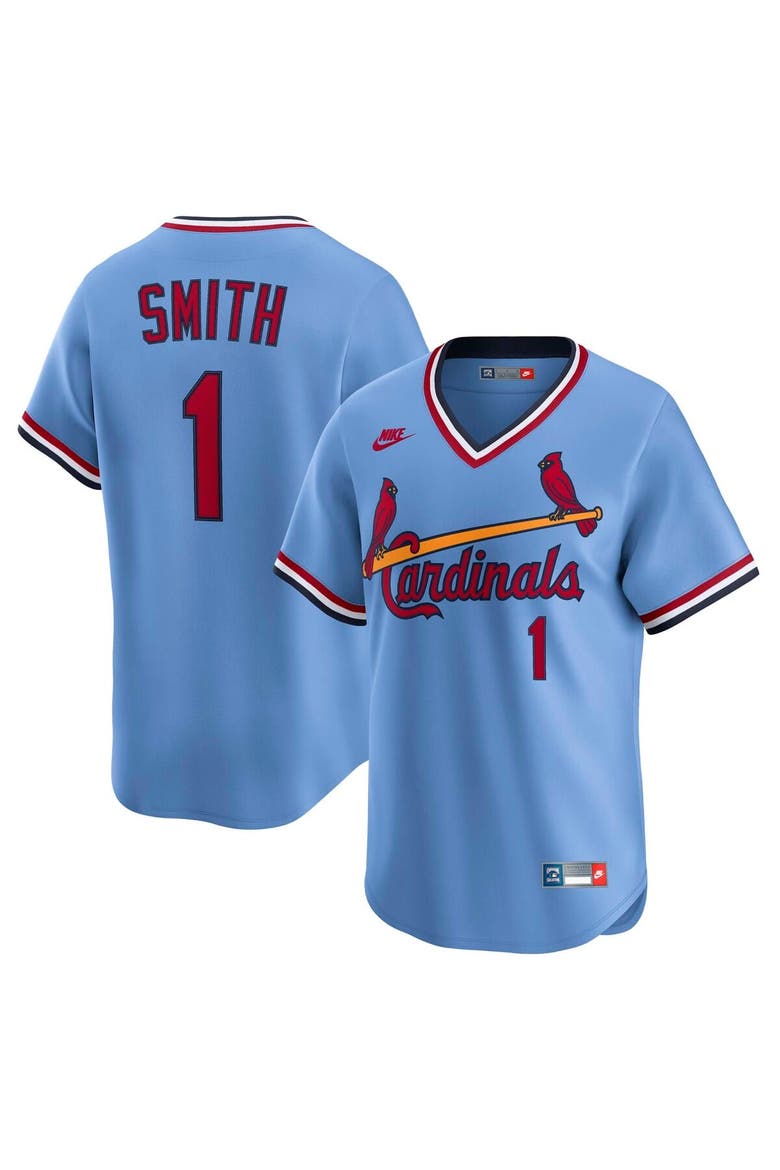 Men's Nike Ozzie Smith Blue St. Louis Cardinals Throwback Cooperstown Collection Limited Jersey, Main, color, Blue