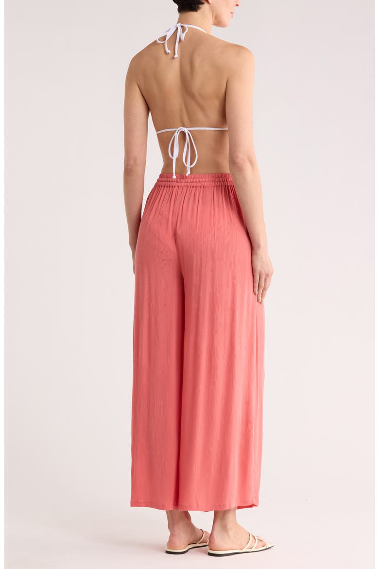 Easy Gauze Cover-Up Pants, Alternate, color, CORAL FADED