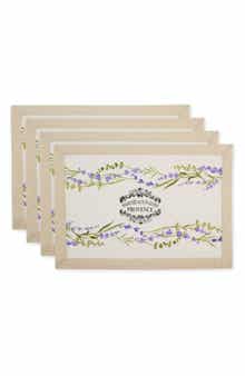Design Imports Lavender Garden Set of 4 Placemats
