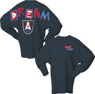SPIRIT JERSEY Women's Spirit Jersey Charcoal Atlanta Dream Patches Oversized Long Sleeve T-Shirt