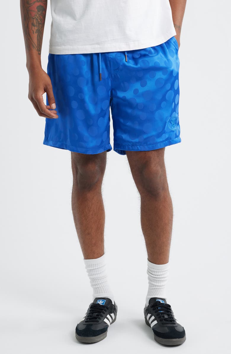 HONOR THE GIFT Polka Dot Drawstring Shorts, Main, color, Blue