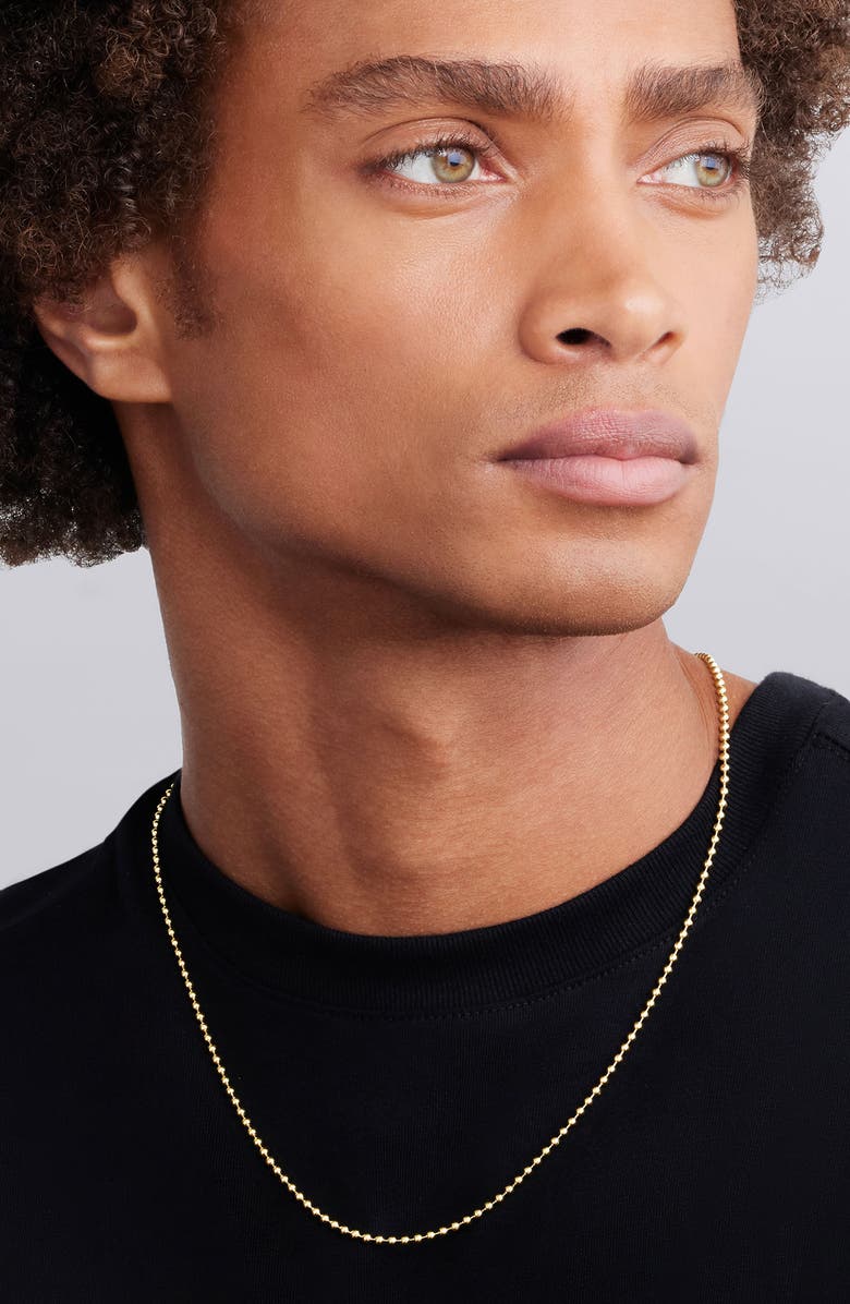 LAGOS Men's 18K Gold Anthem 2.5mm Ball Chain Necklace, Alternate, color, Gold