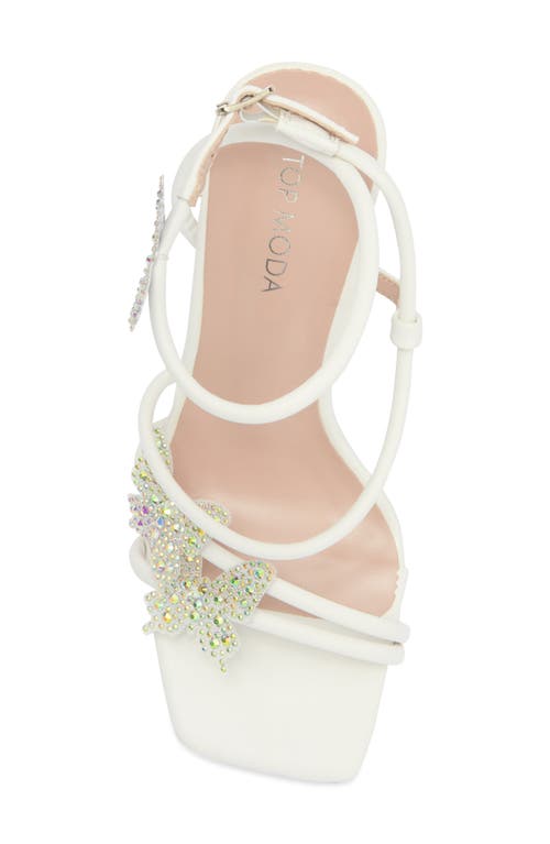 TOP GUY SHOES TOP GUY SHOES AGATHA BUTTERFLY BLOCK HEEL SANDAL