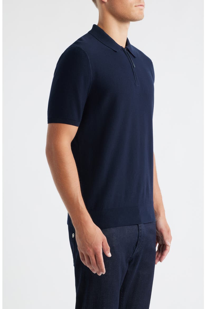 Imartino Piqué Zip Polo, Alternate, color, DARK BLUE