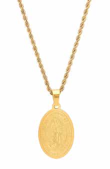 18K Gold Plated Virgin Mary Pendant Necklace