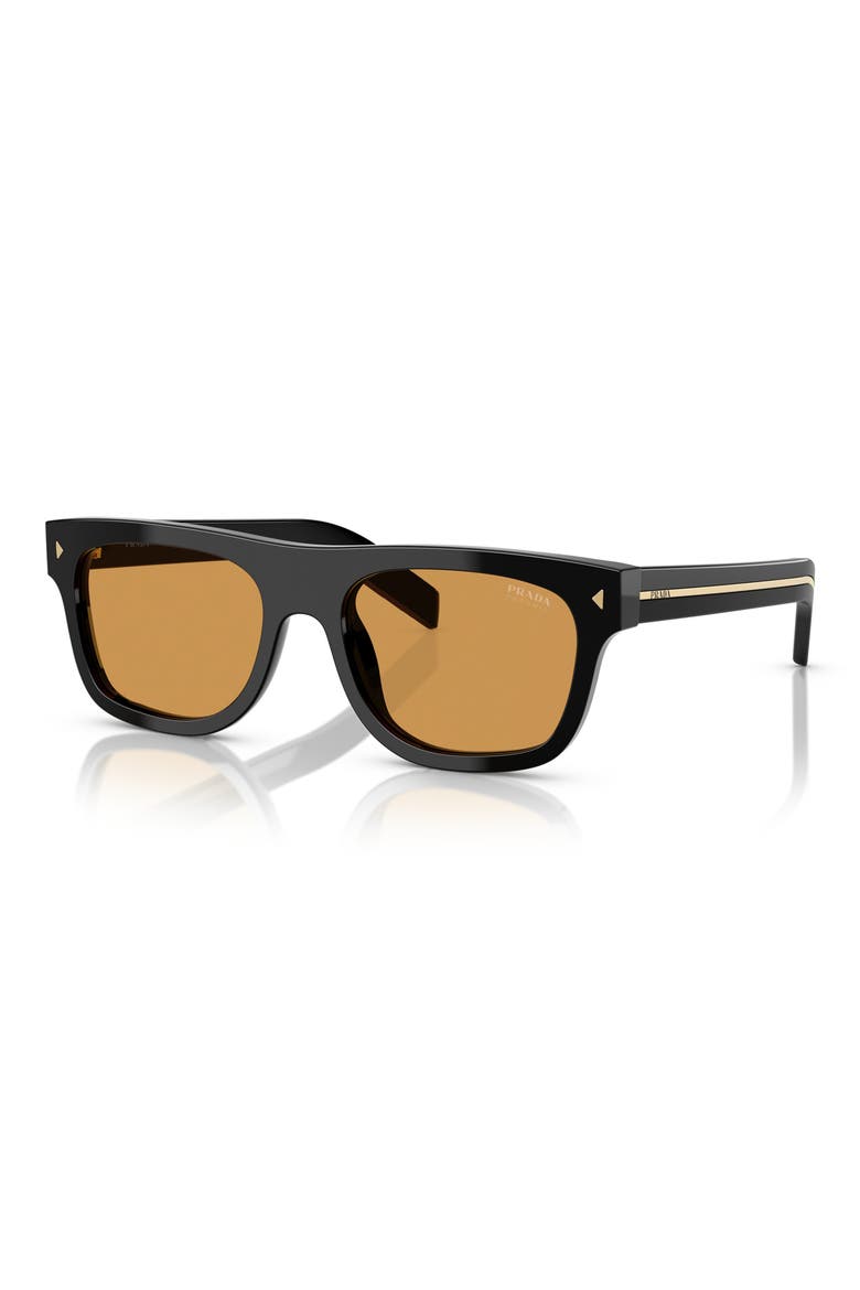 55mm Pillow Sunglasses, Alternate, color, BLACK