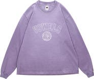 vowels Faded Collegiate Longsleeve Tee