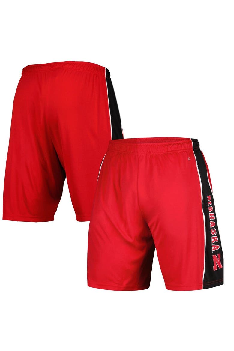 Men's Colosseum Scarlet Nebraska Huskers Panel Shorts, Alternate, color, Scarlet