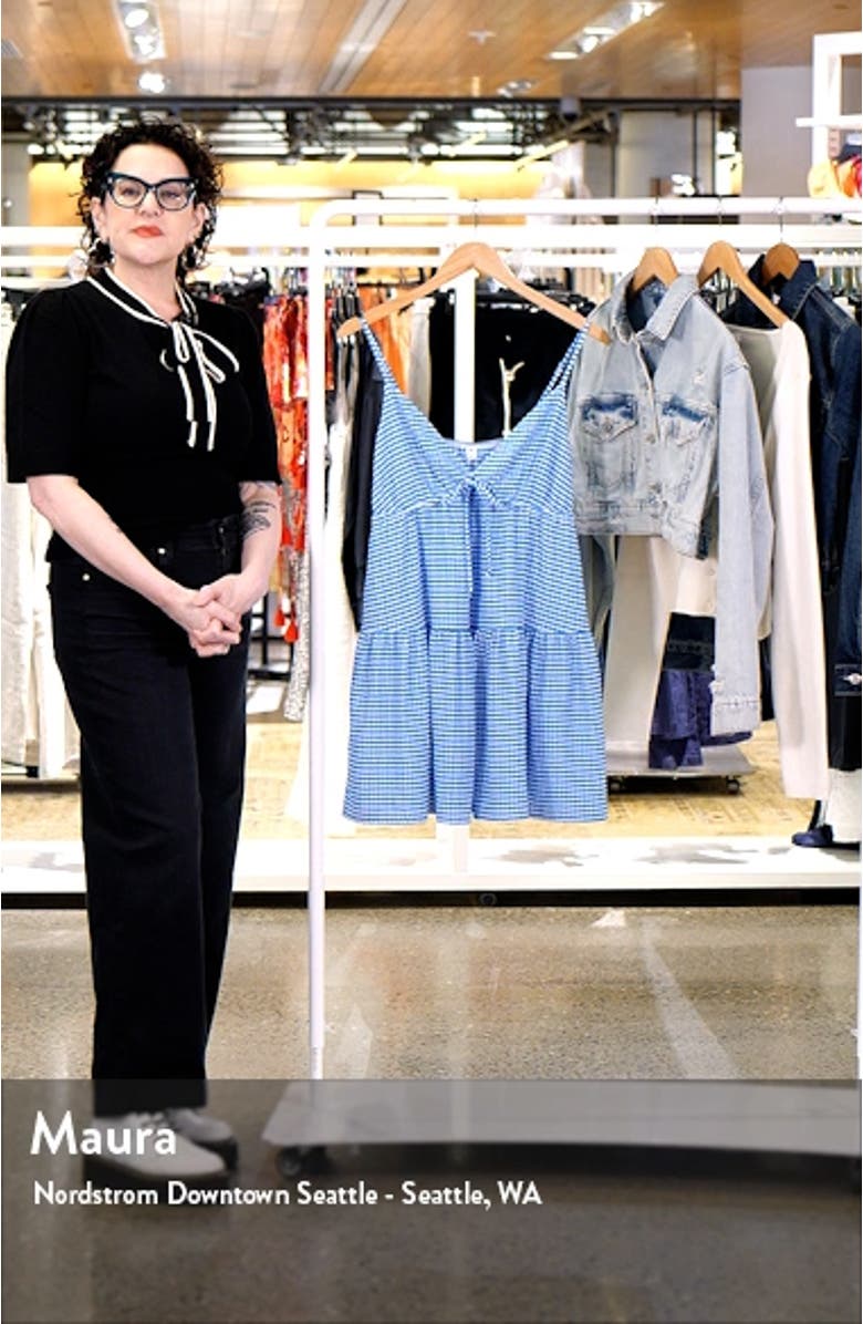 Stripe Tie Front Babydoll Sundress, sales video thumbnail