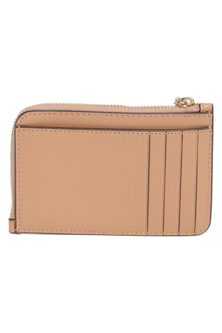 madison saffiano zip card case, Alternate, color, LIGHT FAWN