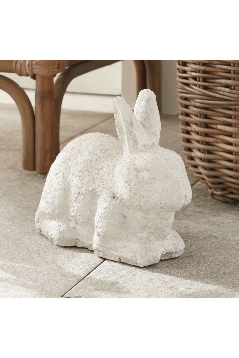 Weathered Garden Rabbit Large, Alternate, color, White