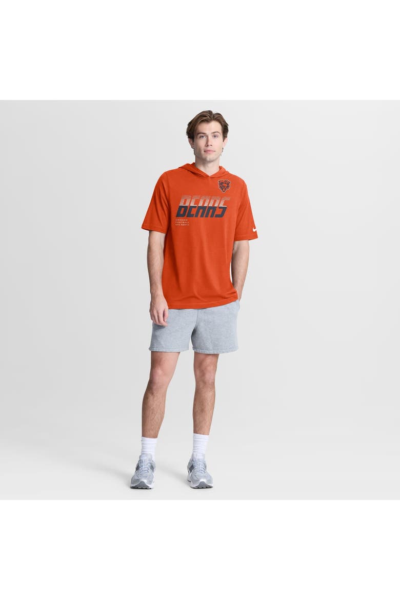 Men's Nike Orange Chicago Bears Tri-Blend Hooded T-Shirt, Alternate, color, Orange