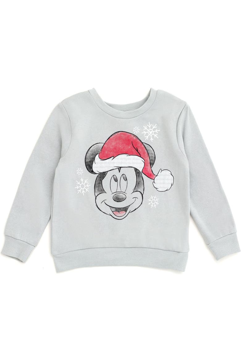 Mickey Mouse Holiday 2-Piece Fleece Sweatshirt and Pants Set, Alternate, color, Mickey Mouse Grey