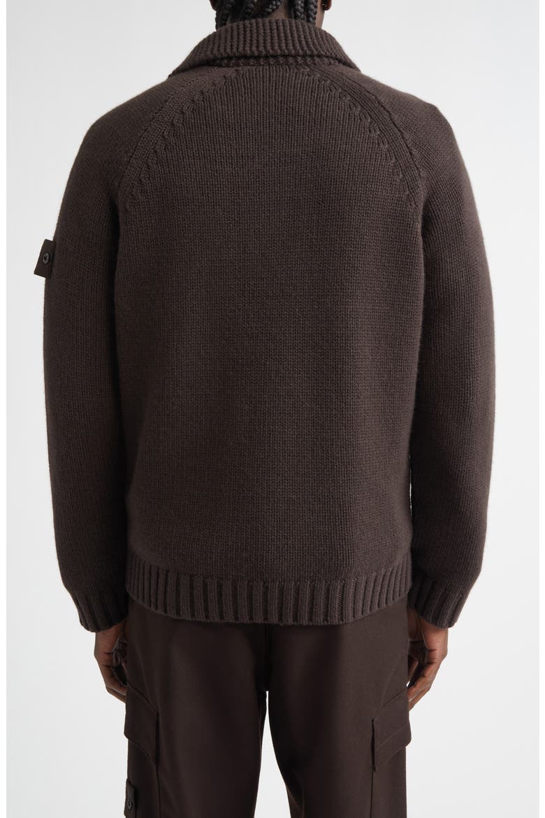 Ghost Cashmere Cardigan with Detachable Quilted Lining, Alternate, color, V0070 DARK BROWN