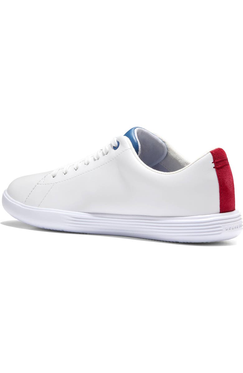 Cole Haan Grand Crosscourt Sneaker, Alternate, color, White Leather/ Rio Red Suede