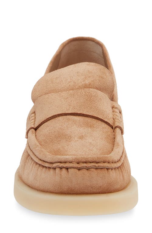 Stuart Weitzman Blake Suede Loafer In Brown