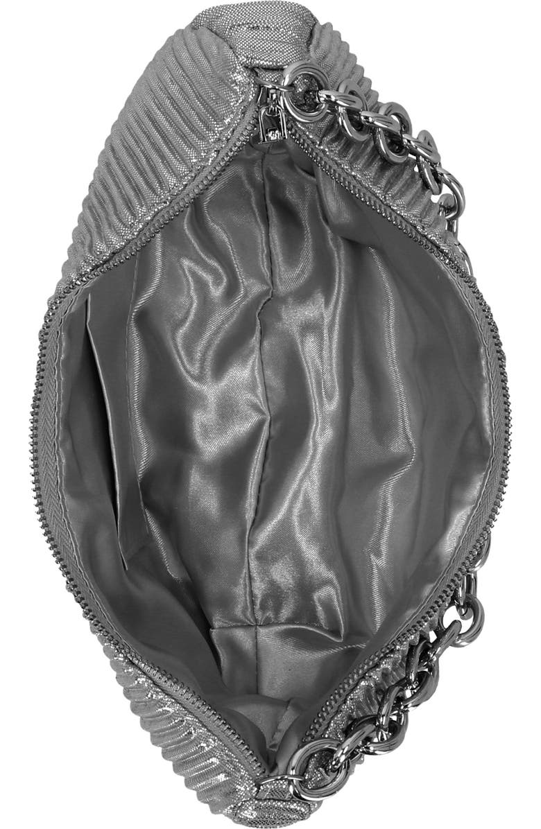 Jessica McClintock Maya Metallic Rib Shoulder Bag, Alternate, color,