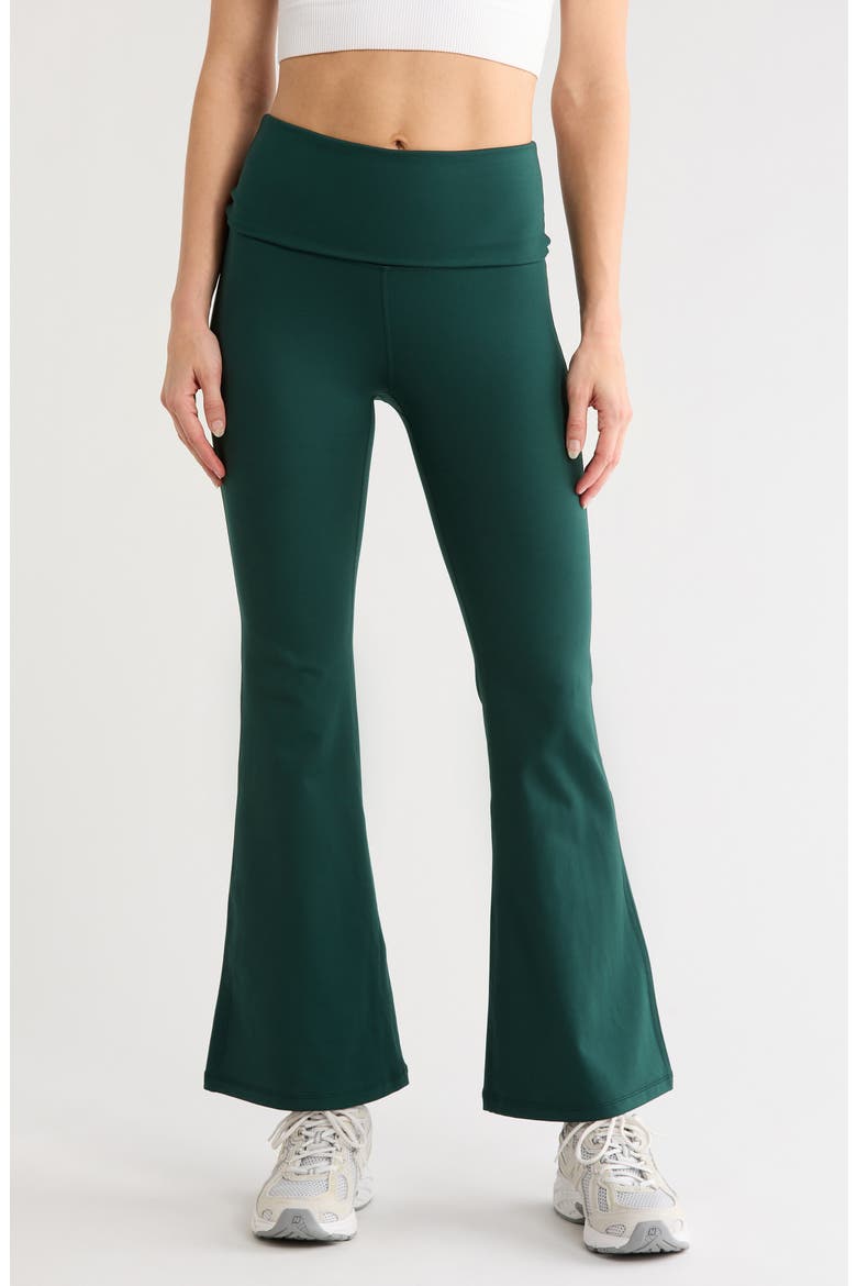 Lux Florence Foldover 7\/8 Flare Leggings, Main, color, PINE GROVE