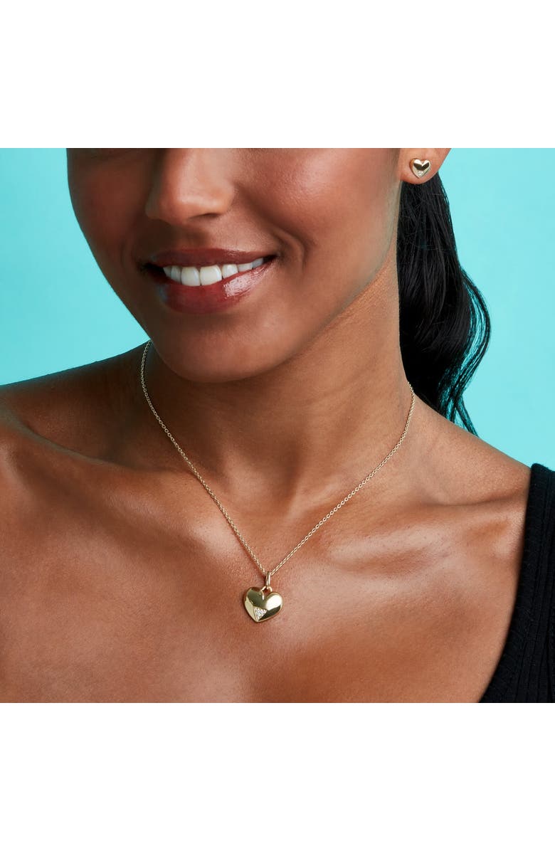 Toolally Art Deco Hearts Pendant, Alternate, color, Gold Vermeil