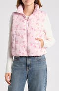 Madden Girl Striped Bungee Bottom Puffer Vest