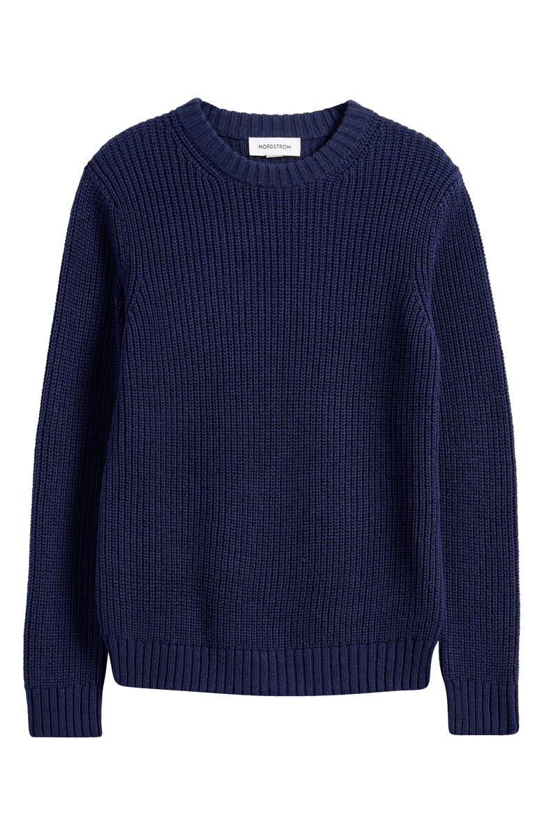 Nordstrom Kids' Cotton Blend Sweater, Main, color, Navy Peacoat