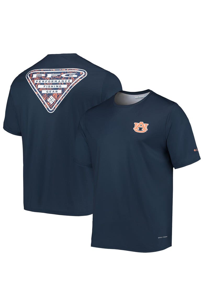 Men's Columbia Navy Auburn Tigers Terminal Tackle Omni-Shade T-Shirt, Main, color, Navy