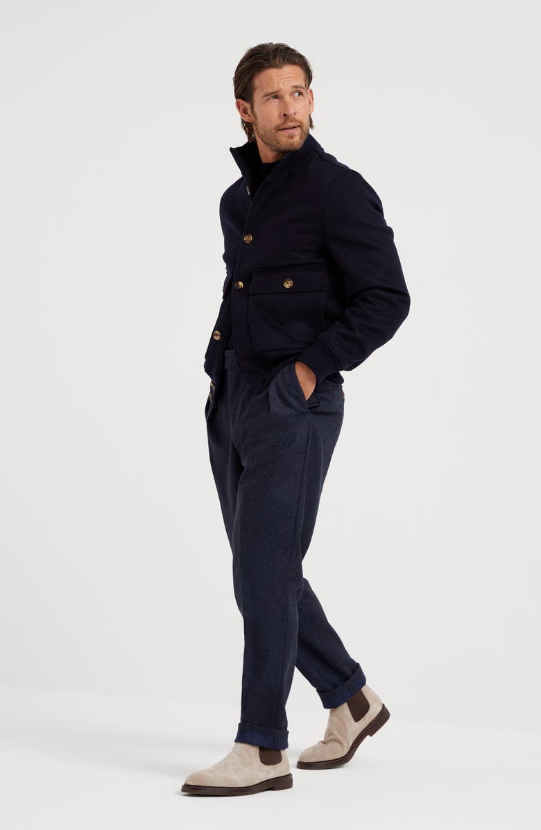 Brunello Cucinelli Double beaver bomber jacket, Alternate, color, 