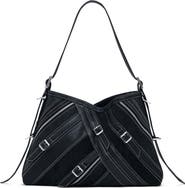 Desigual Belted Zip Faux Leather Shoulder Bag