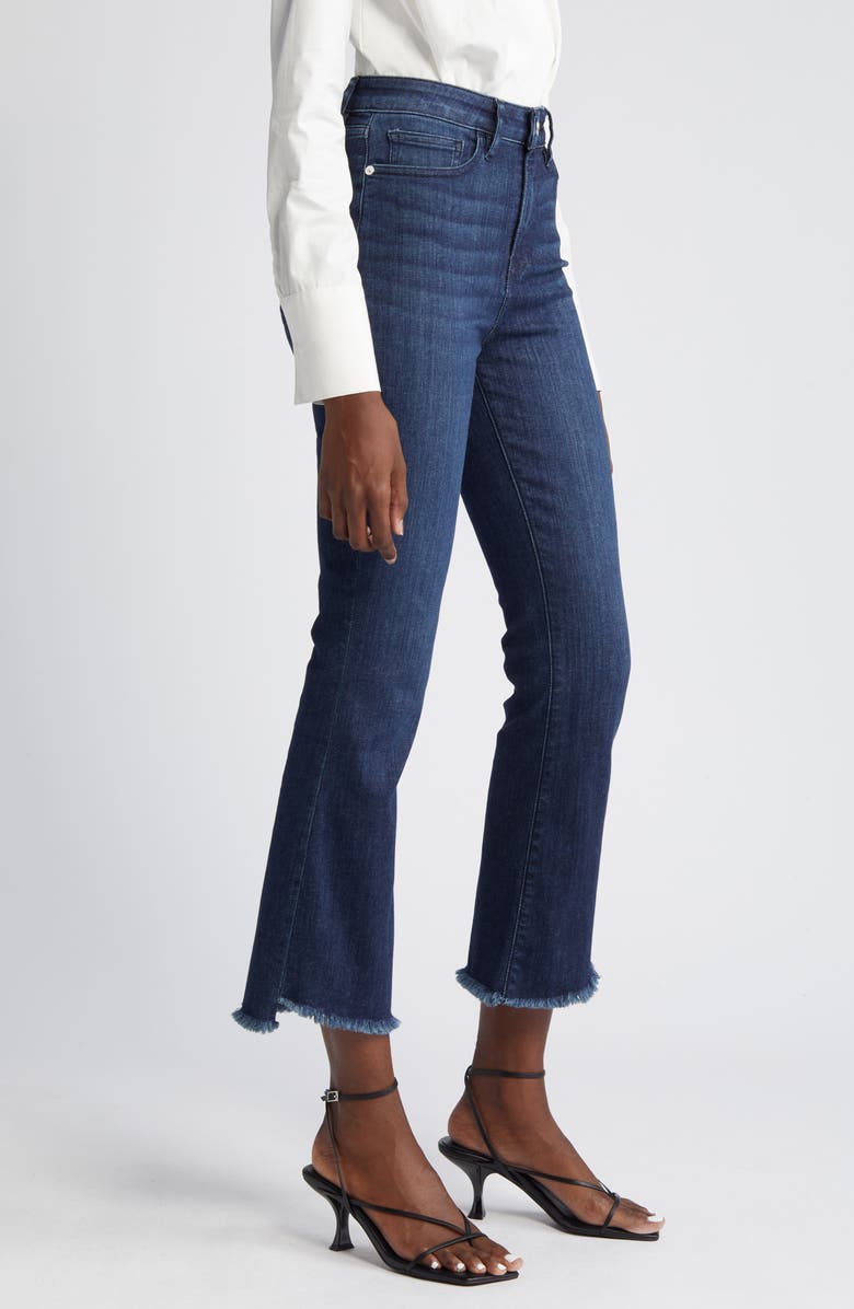 FRAME Le Crop Mini Boot Frayed Bootcut Jeans, Alternate, color,