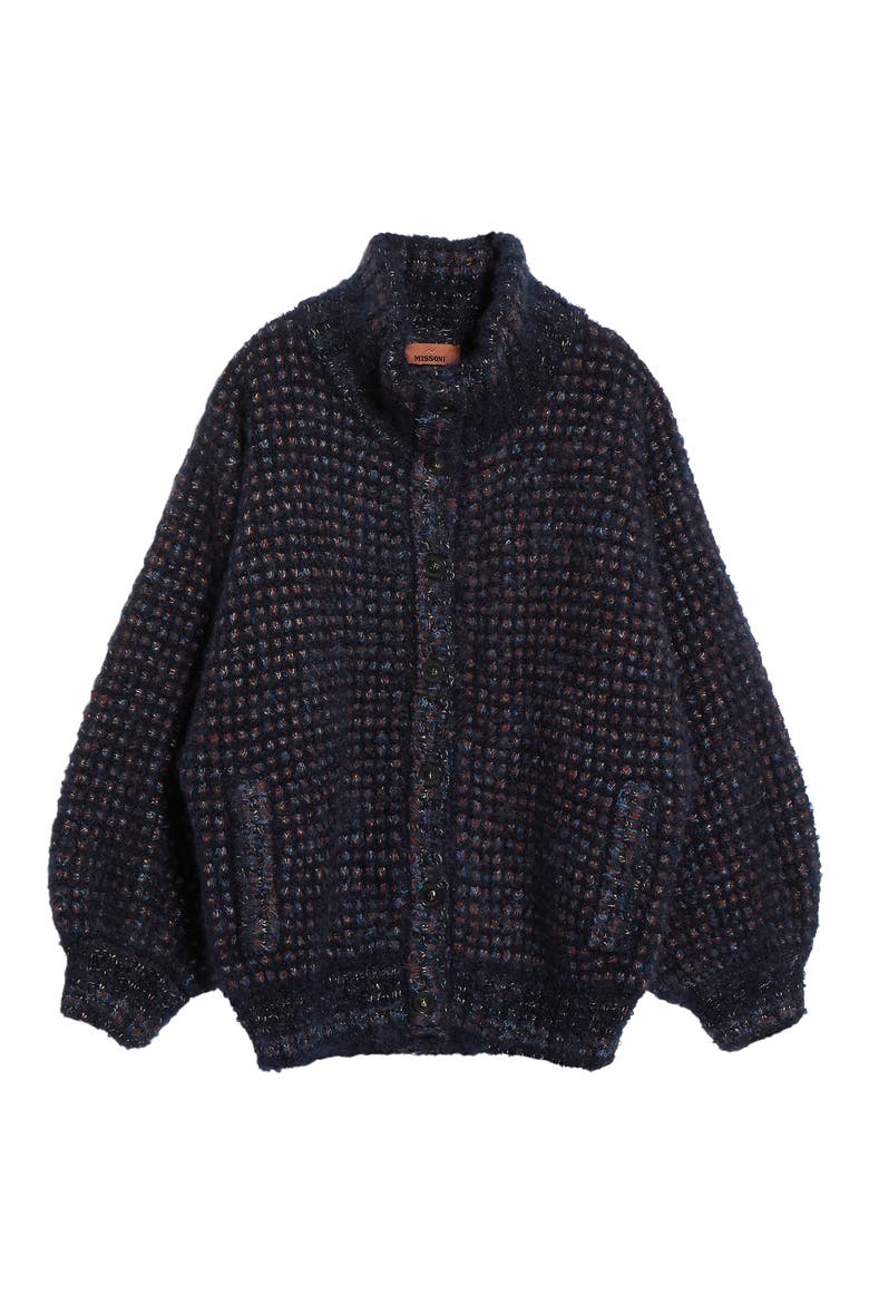 Mohair & Wool Blend Cardigan, Main, color, S72SL-BLUETTE