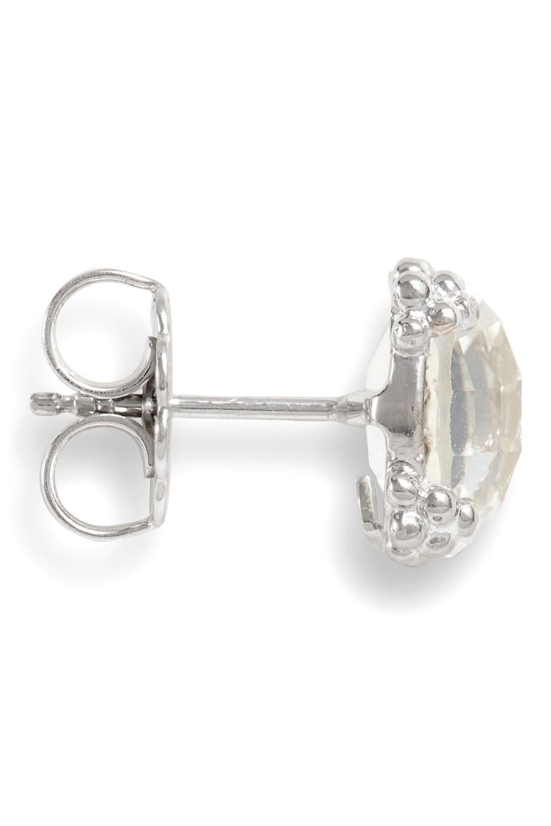 Cluster Topaz Stud Earrings, Alternate, color, WHITE TOPAZ