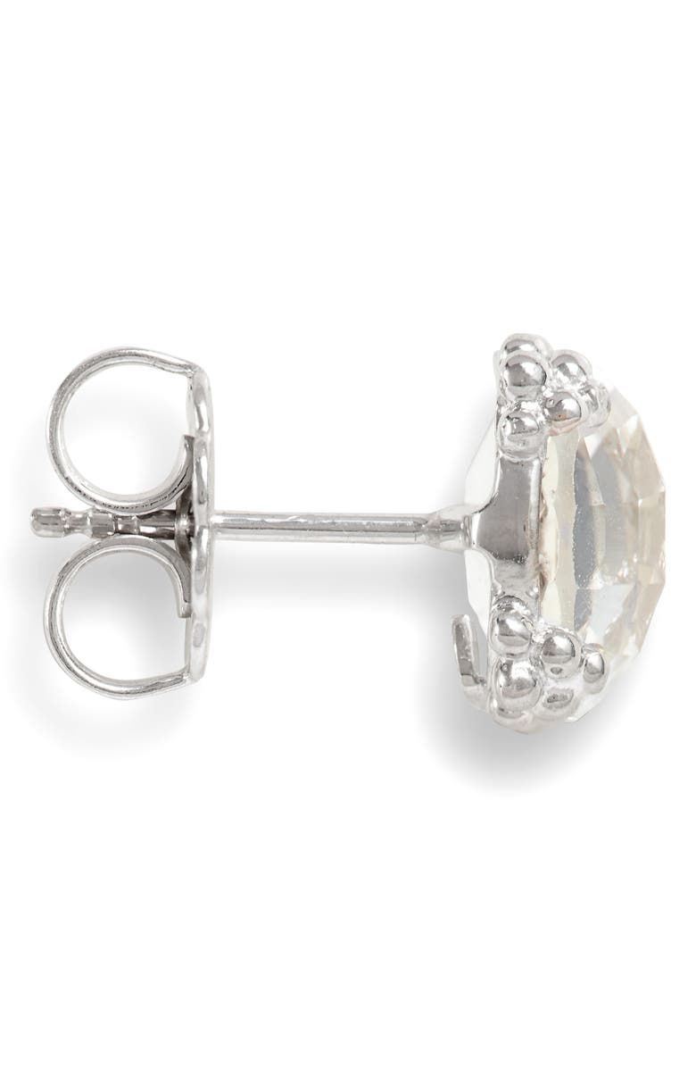 Anzie Cluster Topaz Stud Earrings, Alternate, color, White Topaz