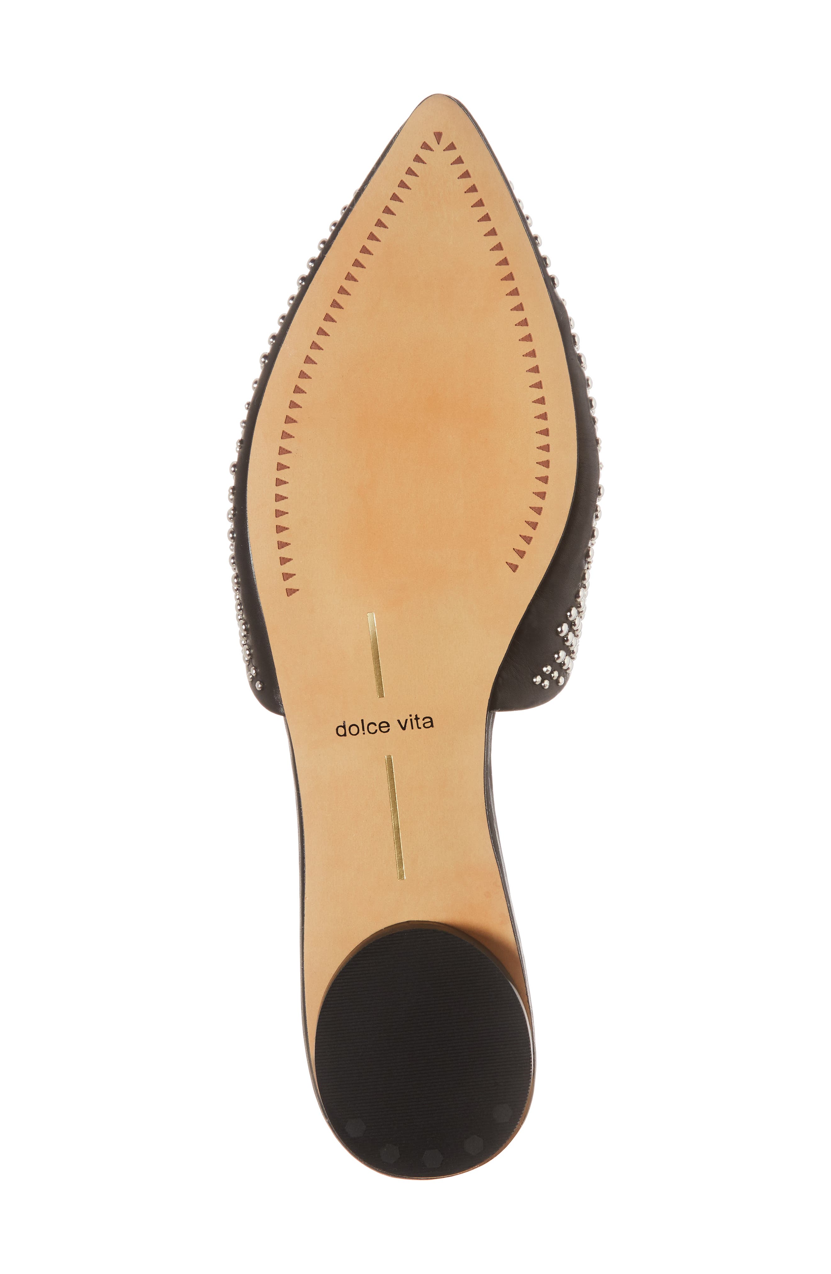 Elvah Studded Mule, Alternate, color, BLACK LEATHER