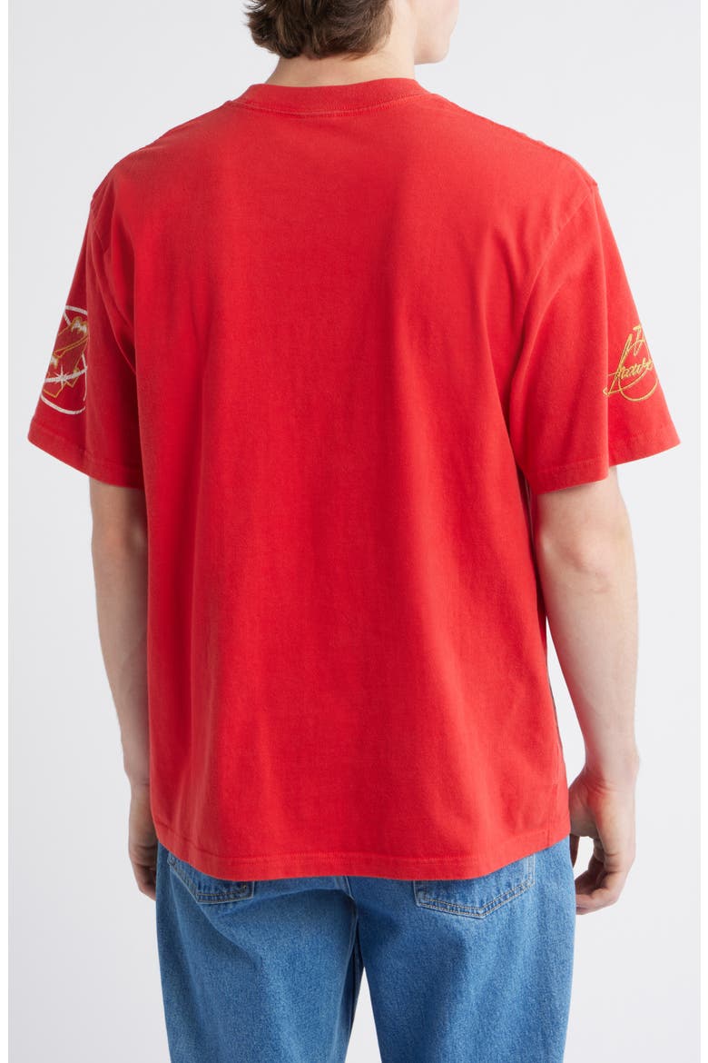 Racing Graphic T-Shirt, Alternate, color, GOJI BERRY