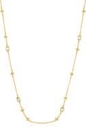 Crislu Princess & Oval Cubic Zirconia Station Chain Necklace