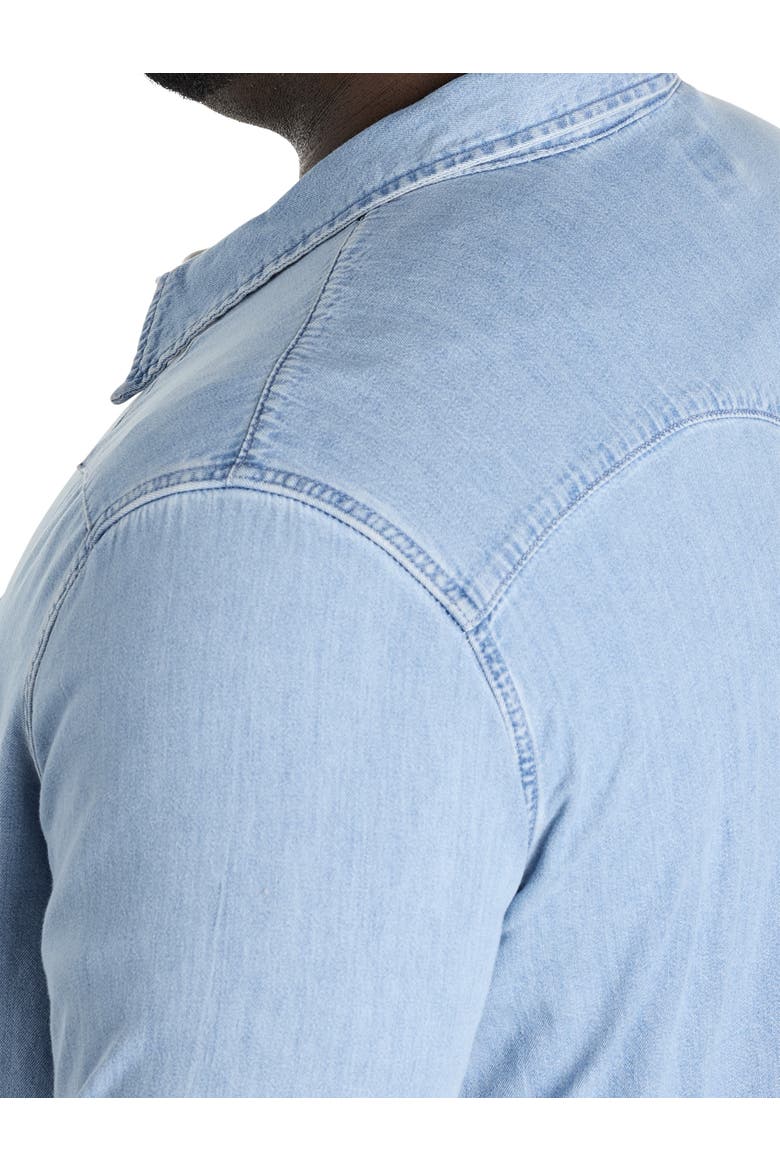 Big & Tall  Classic Denim Shirt, Alternate, color, STONEWASH