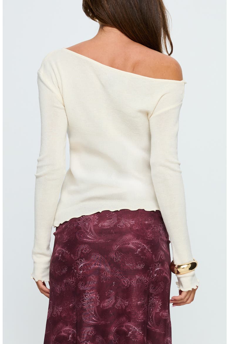 Monna One-Shoulder Knit Top, Alternate, color, CREAM