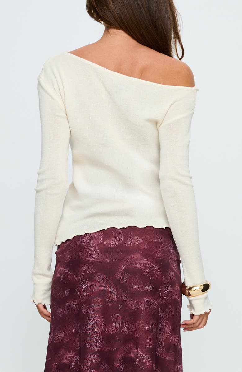 Princess Polly Monna One-Shoulder Knit Top, Alternate, color, Cream