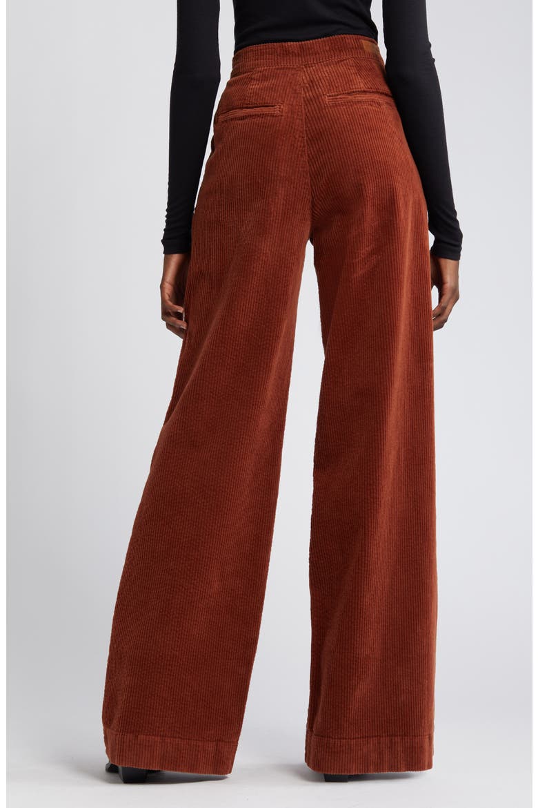 Devon Wide Leg Corduory Pants, Alternate, color, SPICED MAPLE