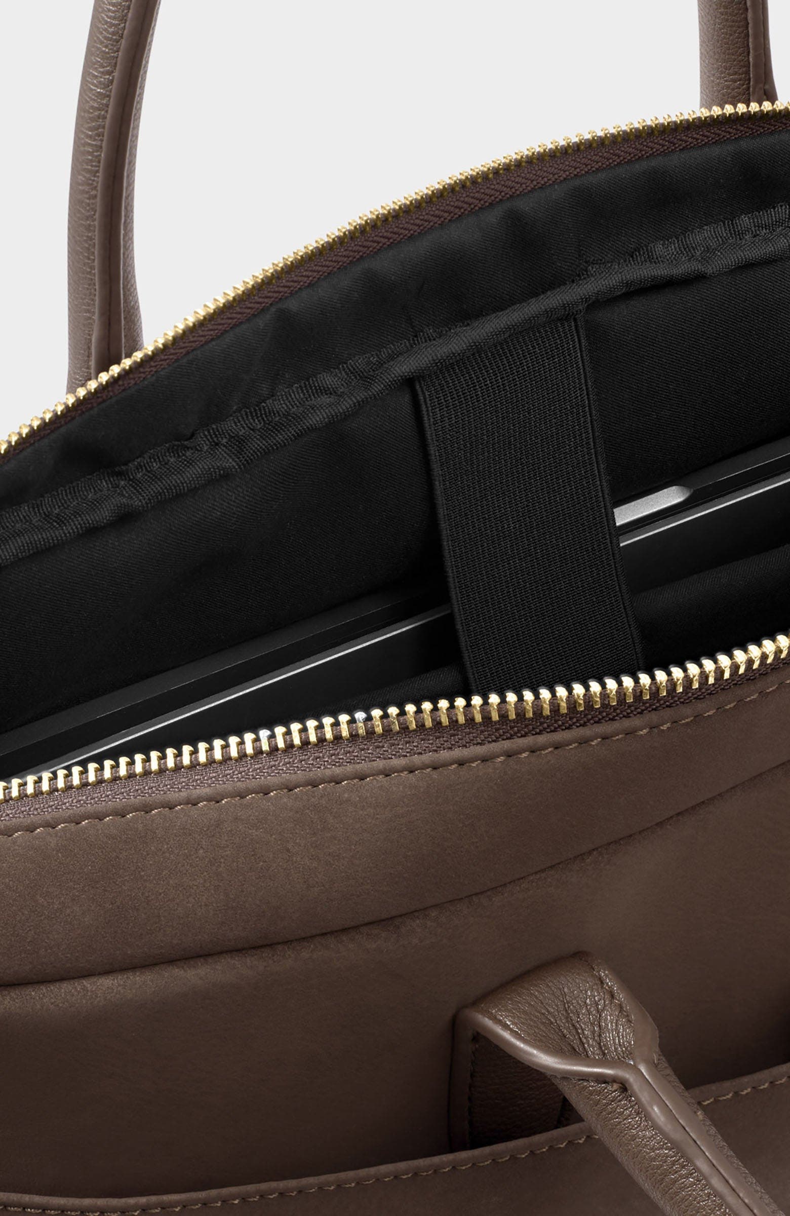 City Laptop Bag, Alternate, color, Chocolate Suedette / Chocolate
