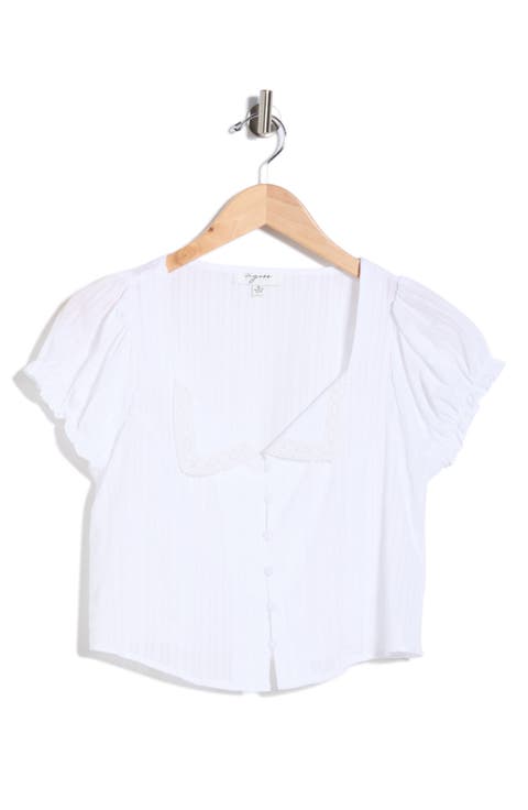 Textured Collar Top