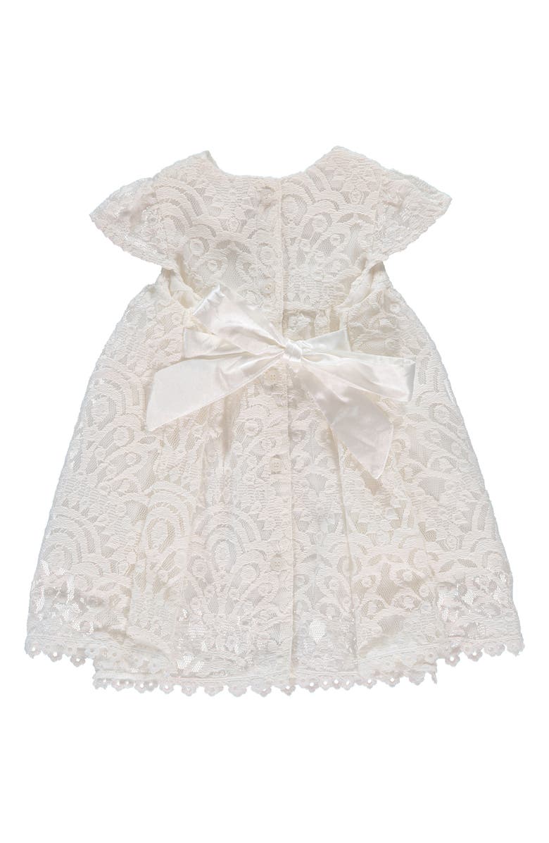 Carriage Boutique Lace Christening Gown & Bonnet Set, Alternate, color, Off White