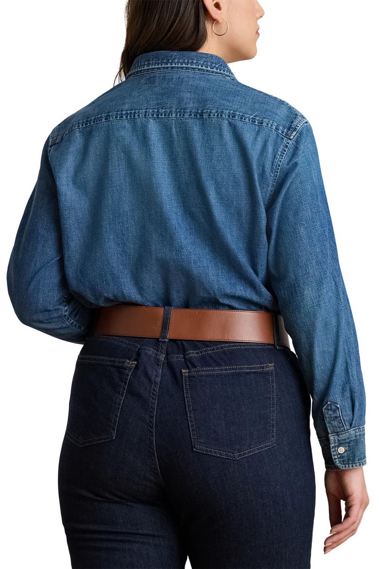 Classic Fit Denim Shirt, Alternate, color, BLUE