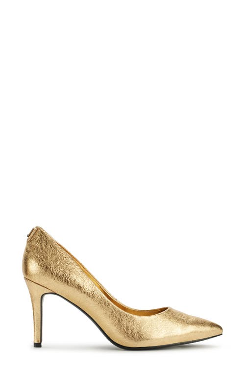 Karl Lagerfeld Paris Royale Pointed Toe Pump In Gold