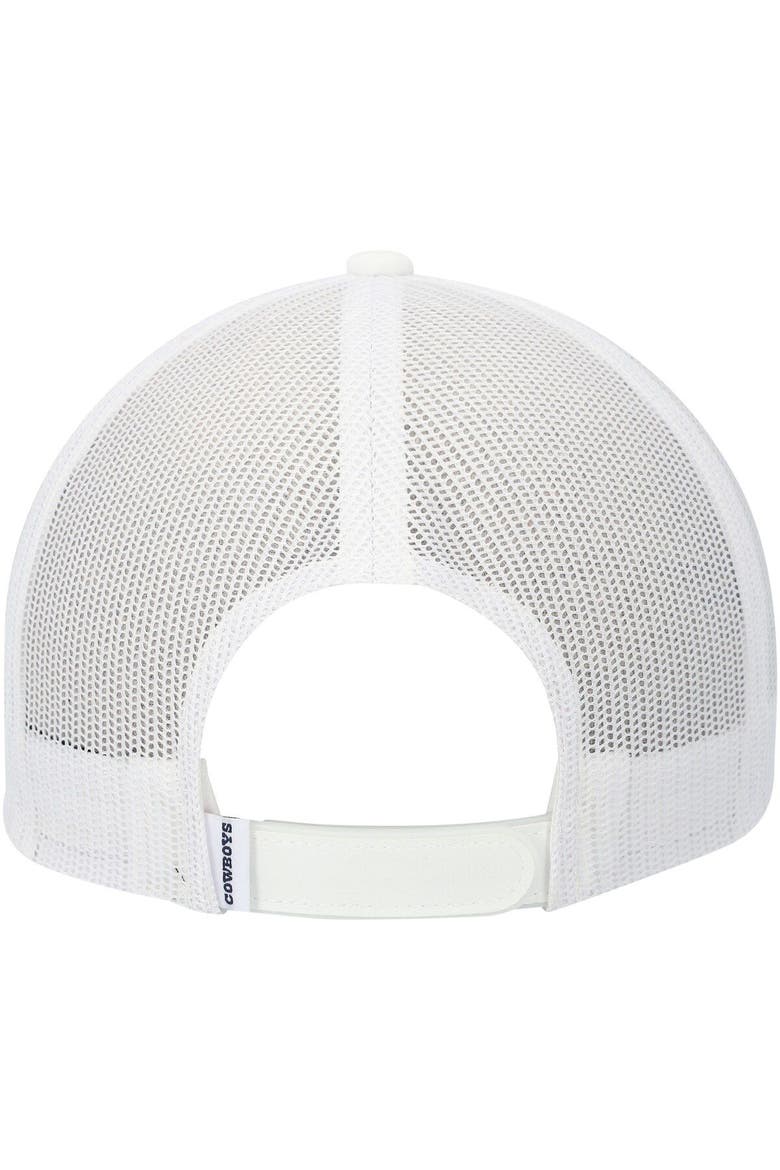 Men's HOOey White Dallas Cowboys Wordmark Rope Trucker Snapback Hat, Alternate, color, White