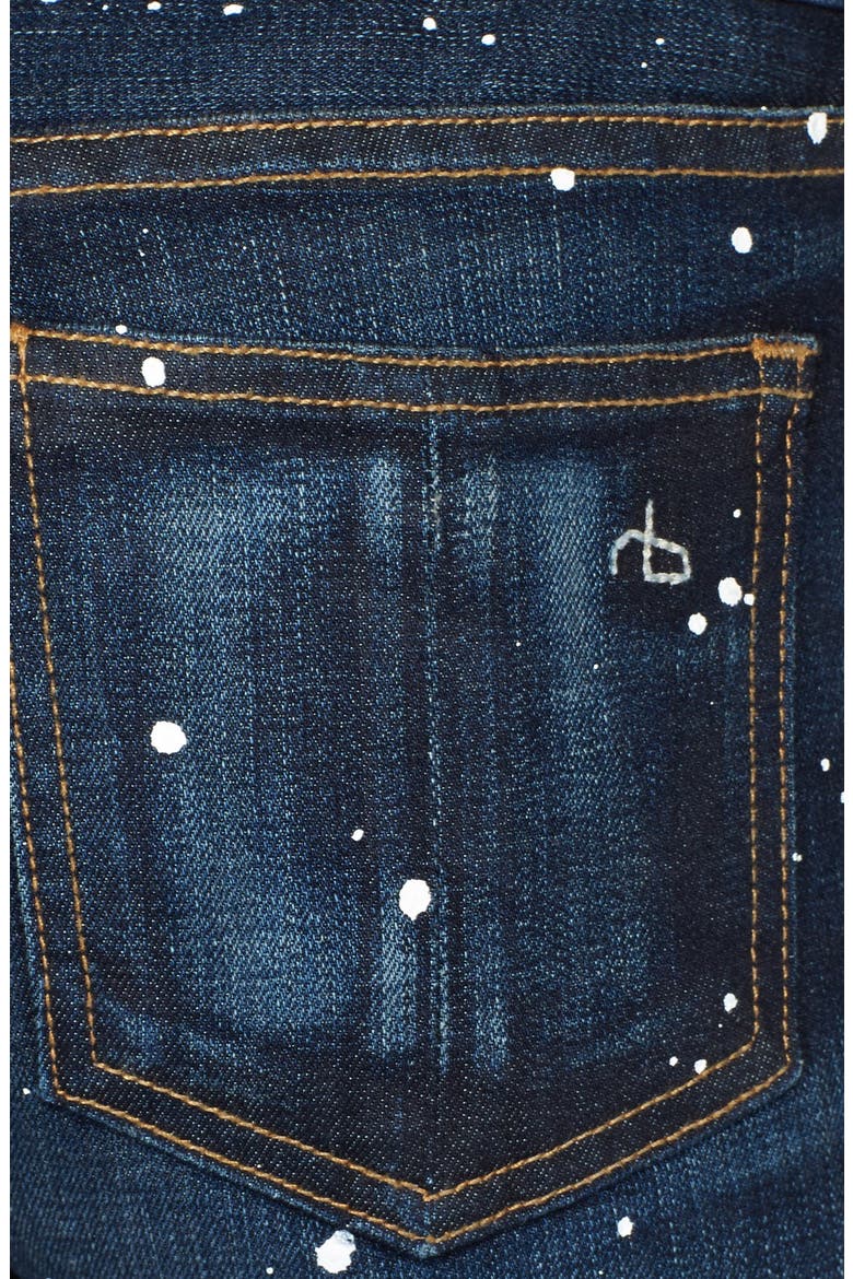 rag & bone/JEAN Stretch Skinny Jeans, Alternate, color, ANFIELD SPLATTER