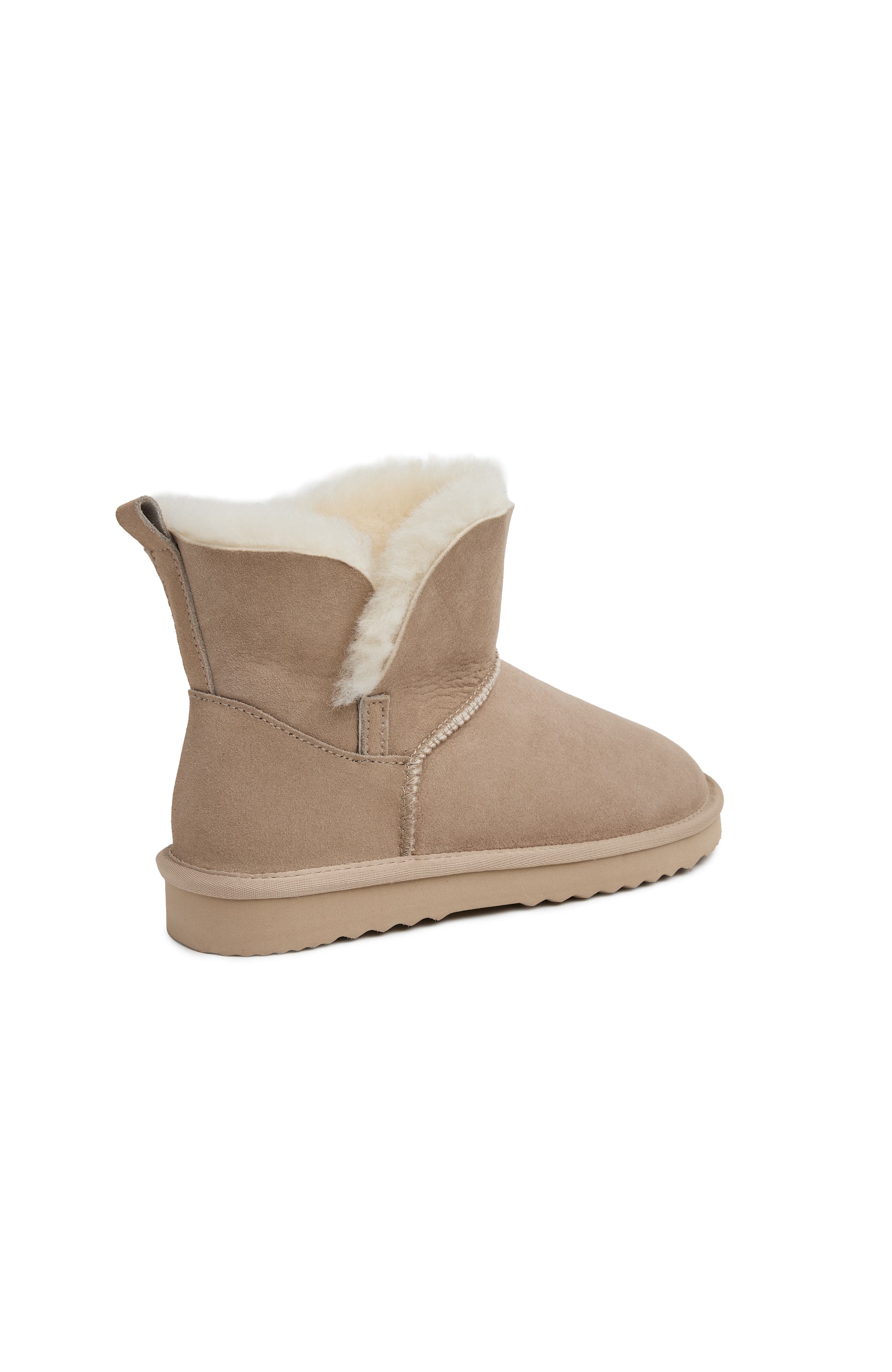 Studio Fur Trim Slipper Boot, Alternate, color, Camel