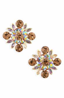 Tasha Crystal Flower Stud Earrings