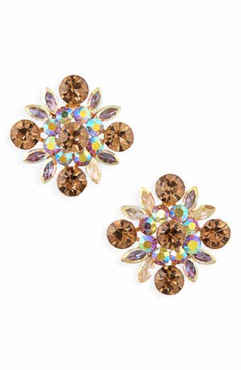 Tasha Crystal Flower Stud Earrings