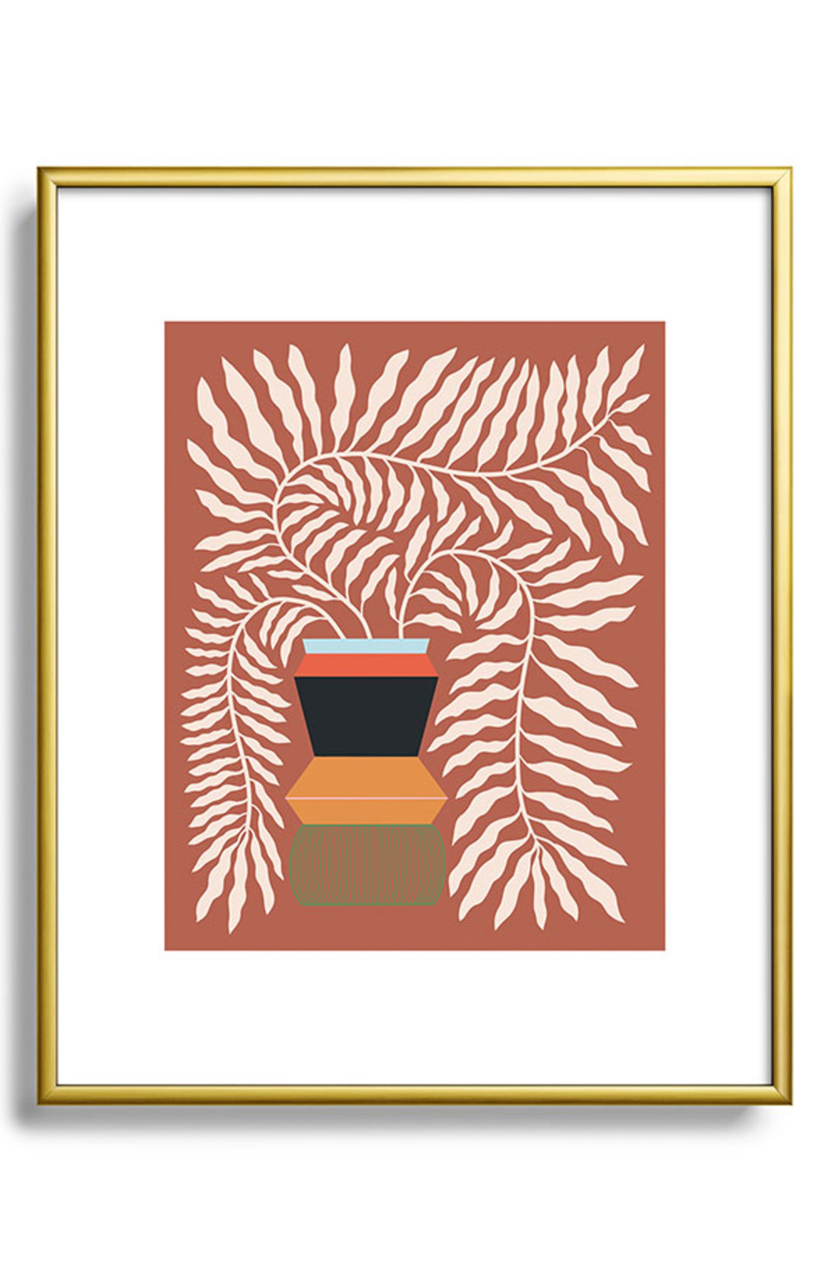 Deny Designs Nude Framed Art Print in Golden Tones 